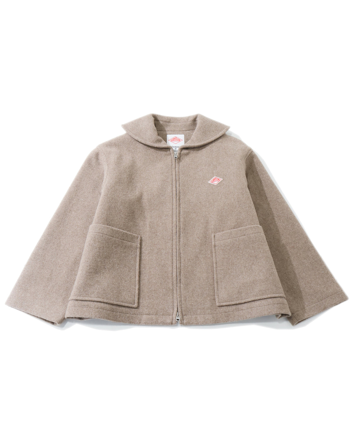 Wool Melton Round Collar Jacket