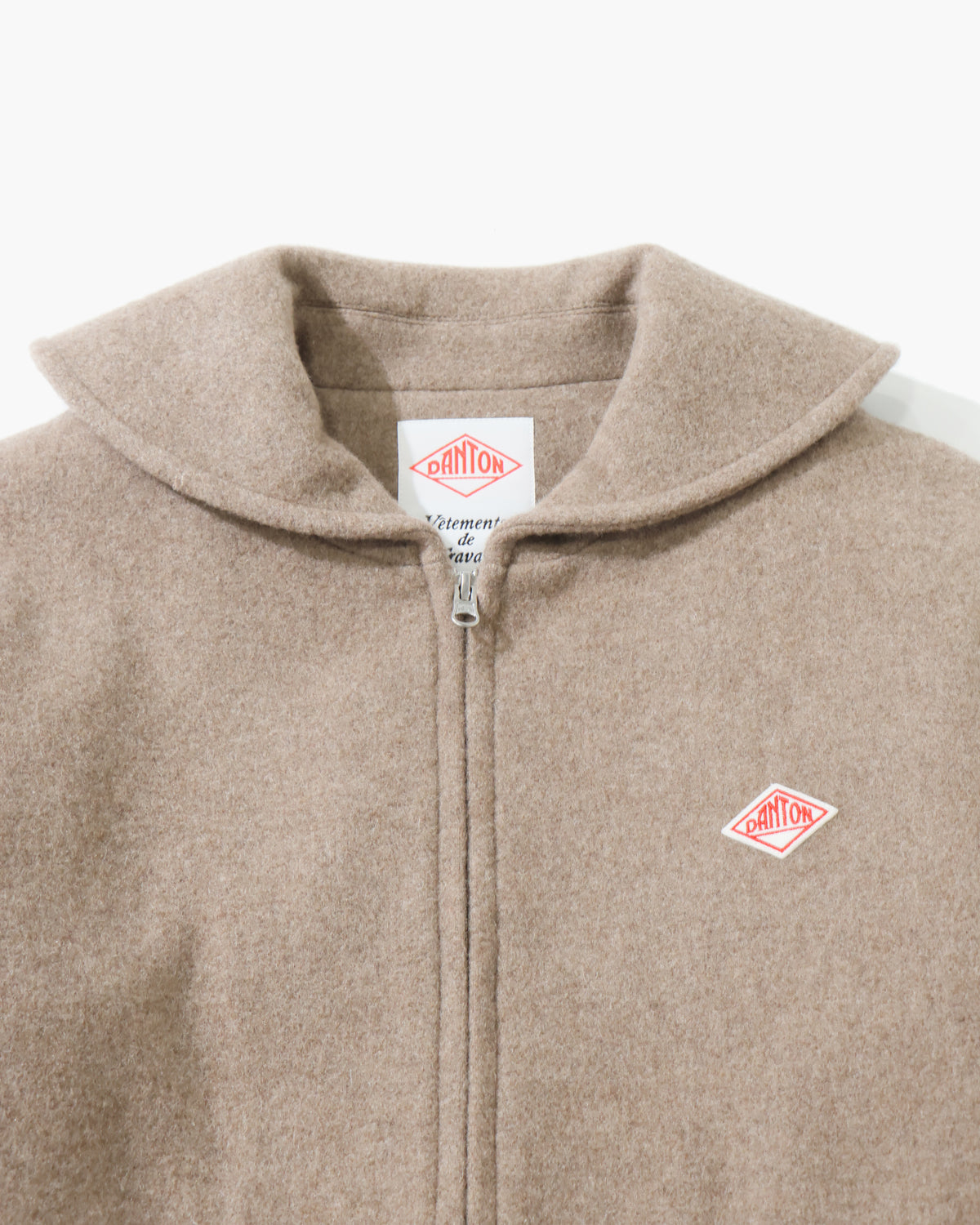 Wool Melton Round Collar Jacket