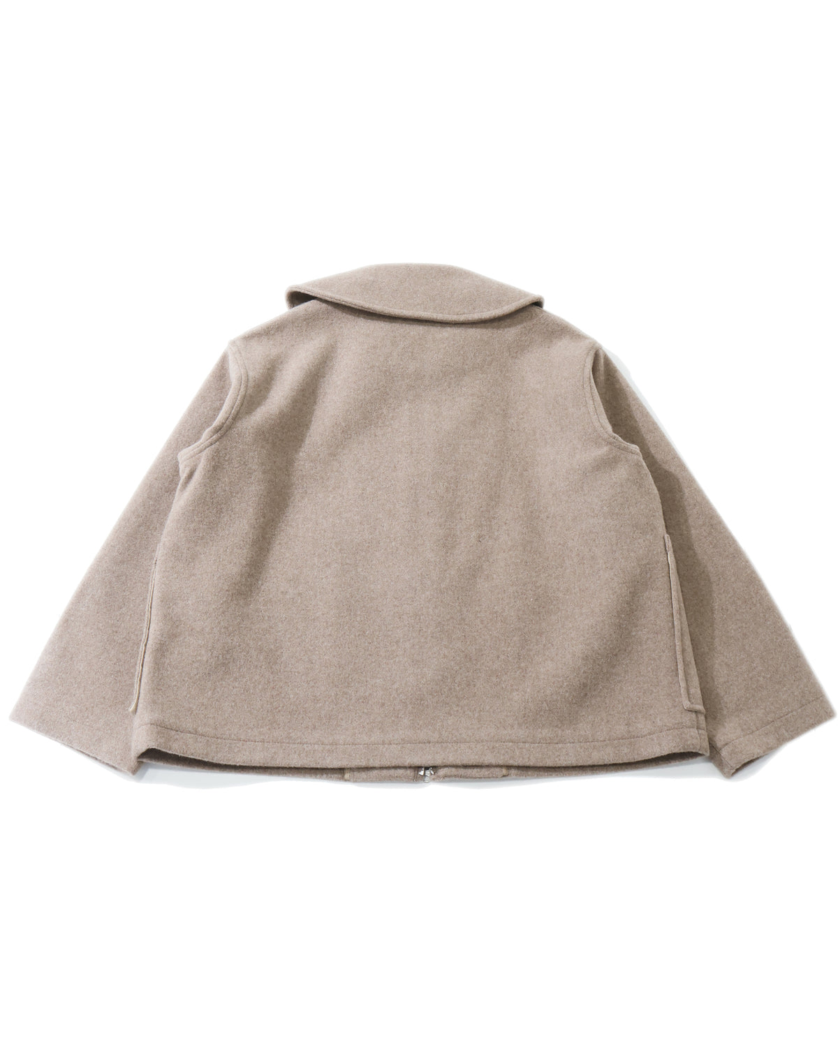 Wool Melton Round Collar Jacket