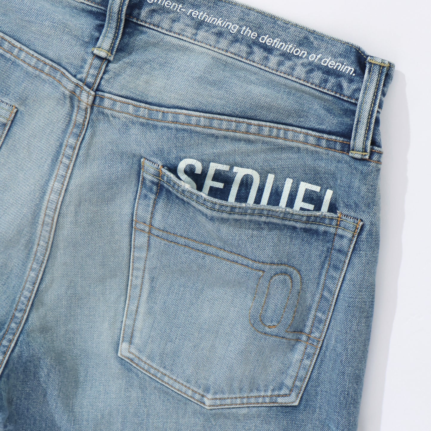 "FRAGMENT × SEQUEL" DAMAGE DENIM PANTS