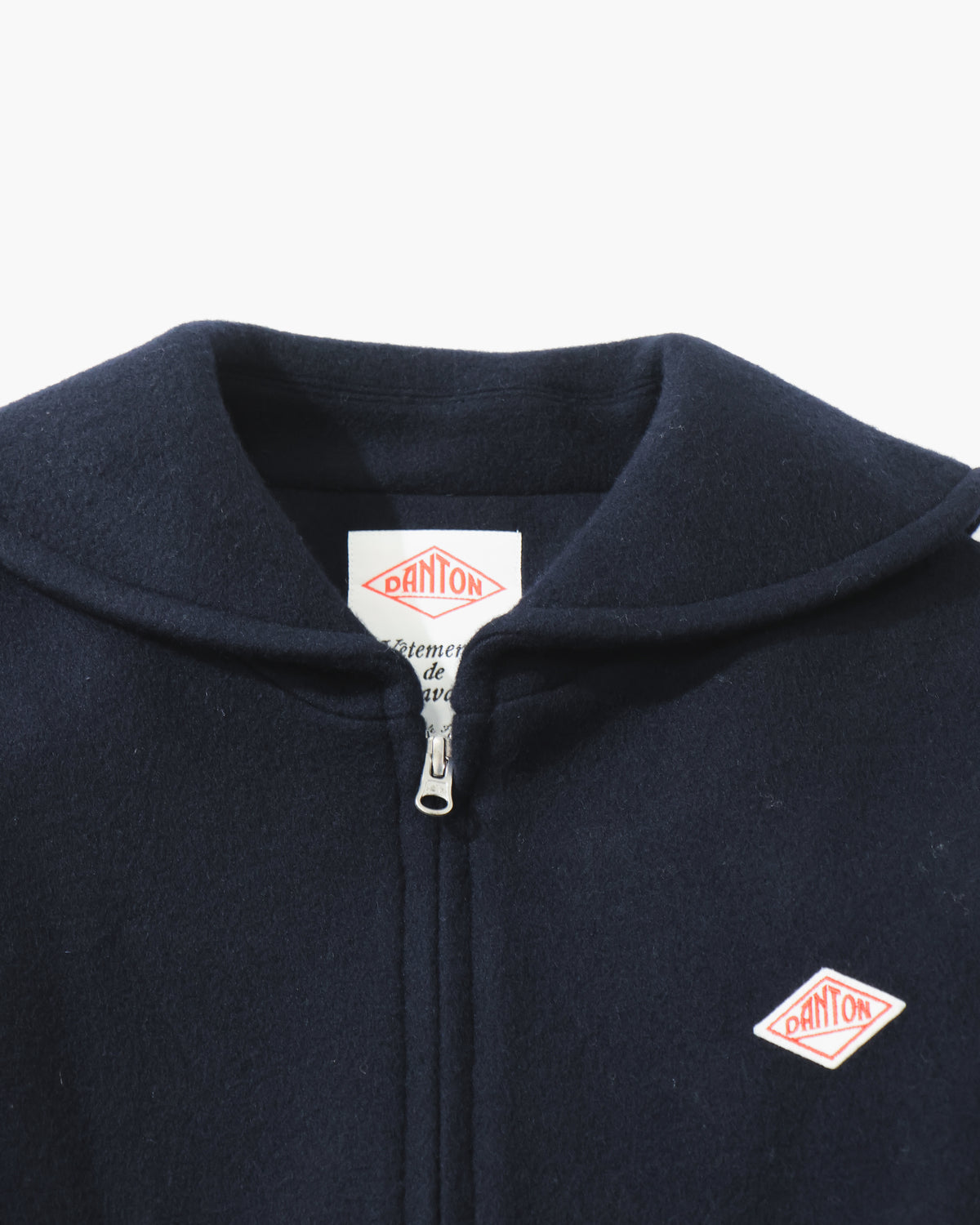 Wool Melton Round Collar Jacket