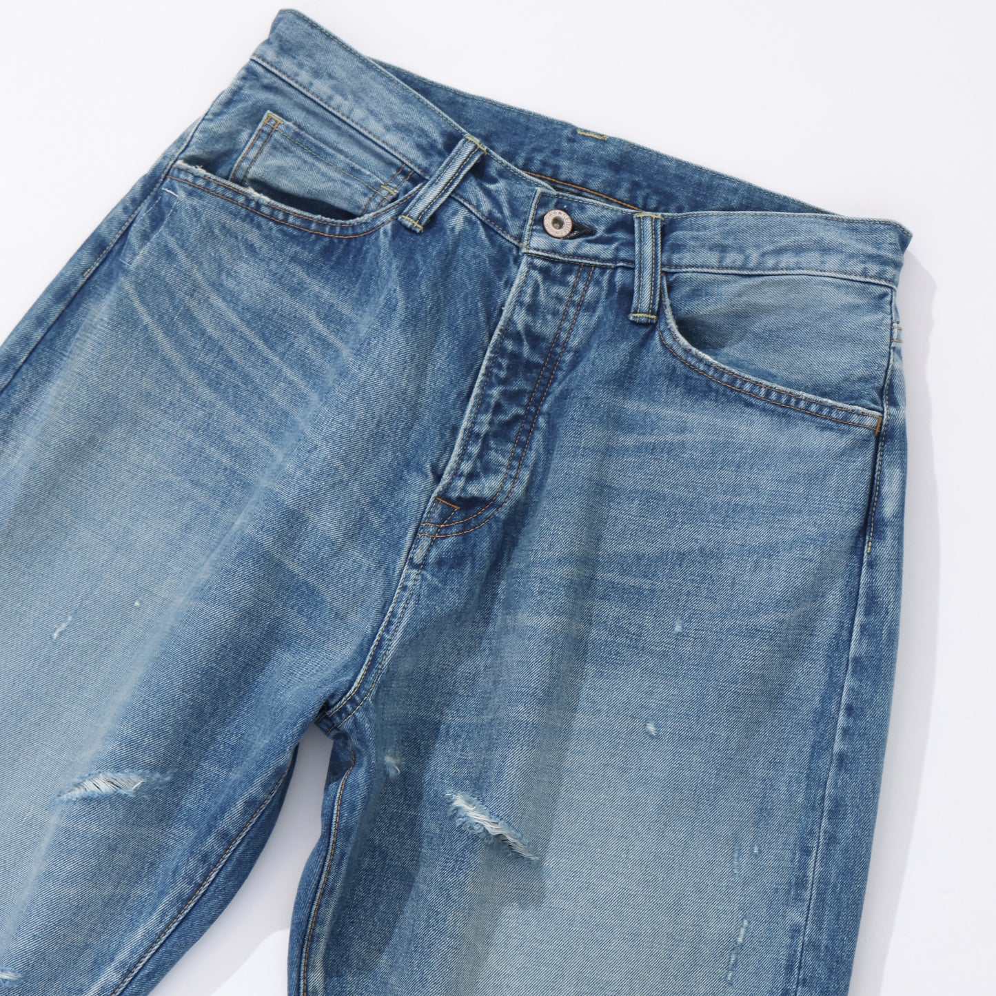 "FRAGMENT × SEQUEL" DAMAGE DENIM PANTS (TYPE-XF)