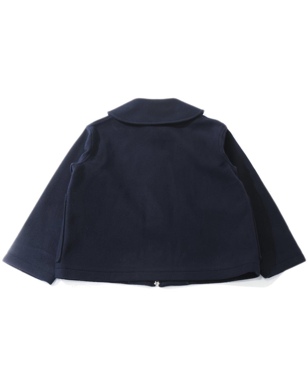 Wool Melton Round Collar Jacket