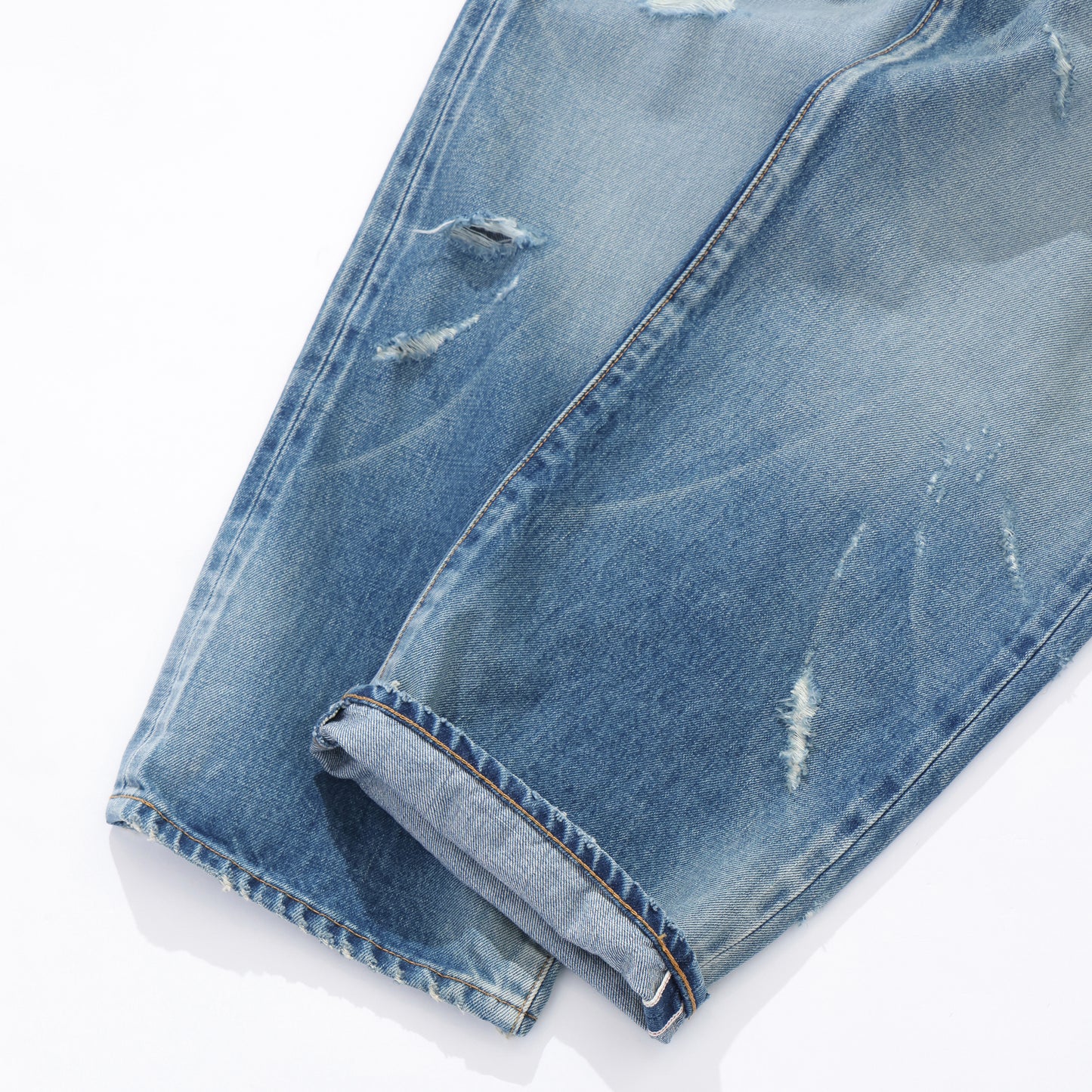 "FRAGMENT × SEQUEL" DAMAGE DENIM PANTS (TYPE-XF)