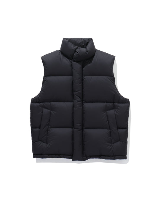 SUPER LIGHT NYLON RIPSTOP DOWN VEST BLACK