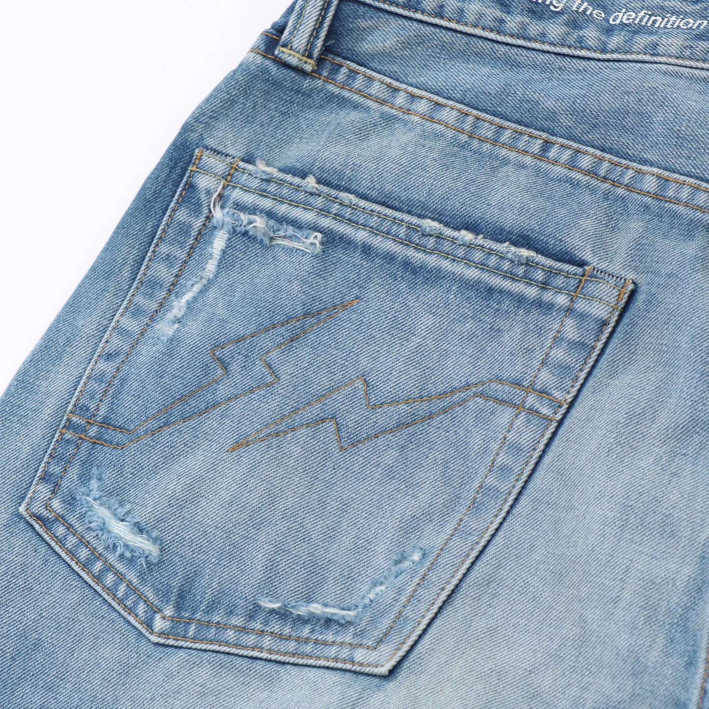 "FRAGMENT × SEQUEL" DAMAGE DENIM PANTS (TYPE-XF)