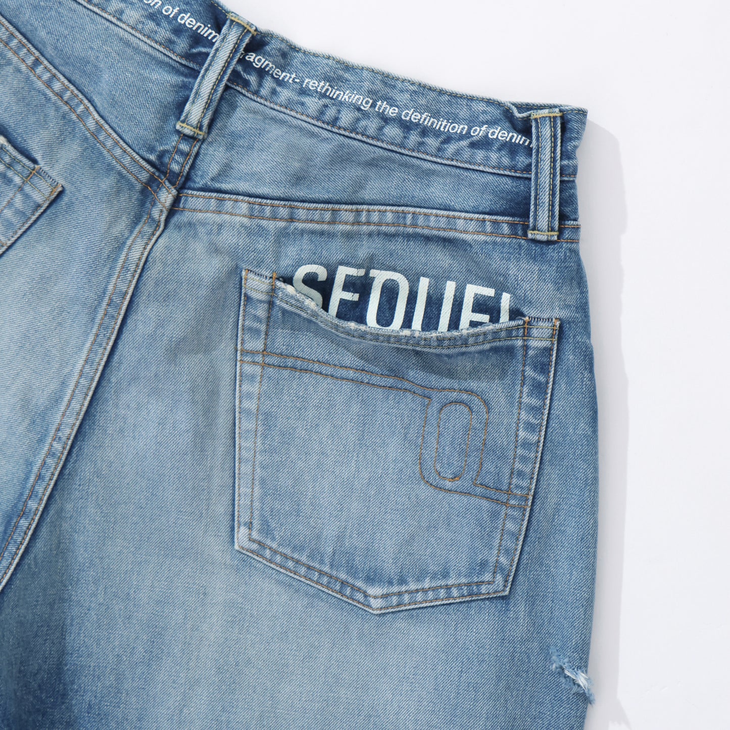 "FRAGMENT × SEQUEL" DAMAGE DENIM PANTS (TYPE-XF)