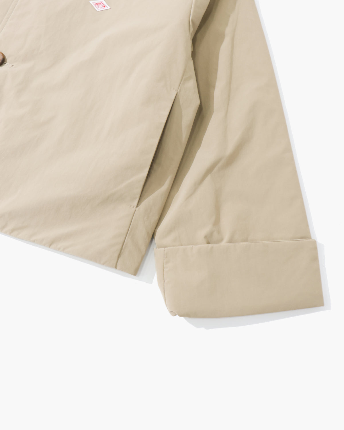 Peach Taffeta Insulation Collarless Wide Jacket