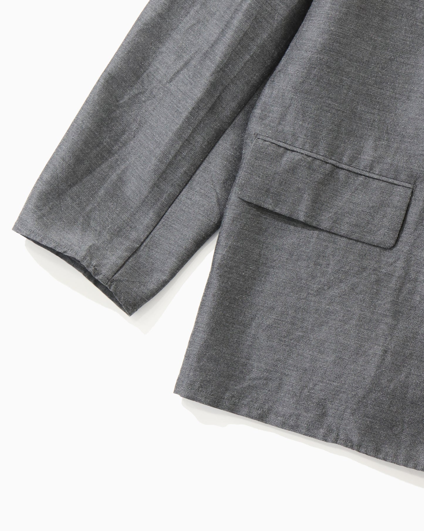 Silk-Wo-Co Peaked Lapel Cardigan Jacket HeatherGrey