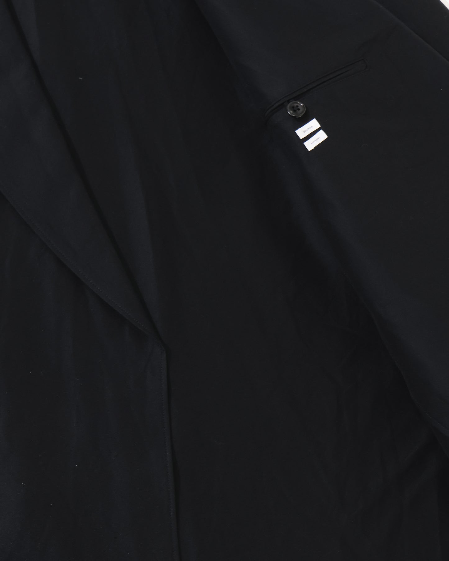 Silk-Wo-Co Peaked Lapel Cardigan Jacket Black