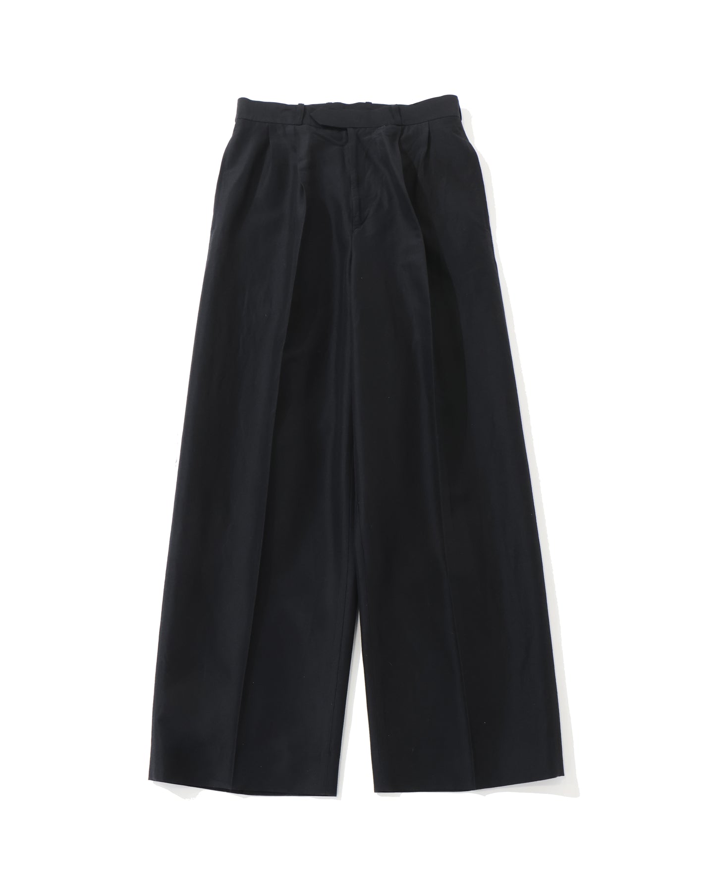 Silk-Wo-Co Two-tuck Slacks Black