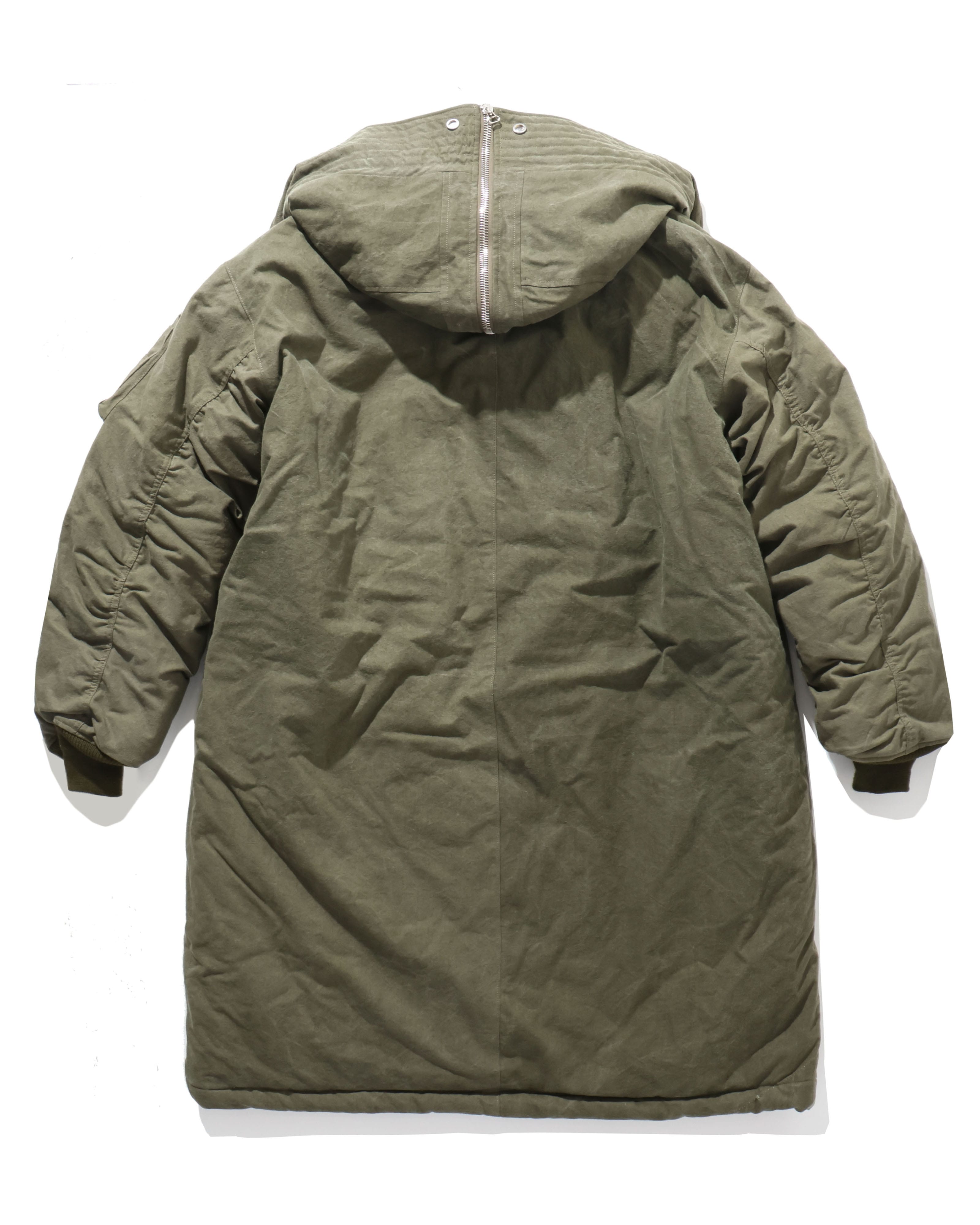 HOODED DOWN COAT KHAKI