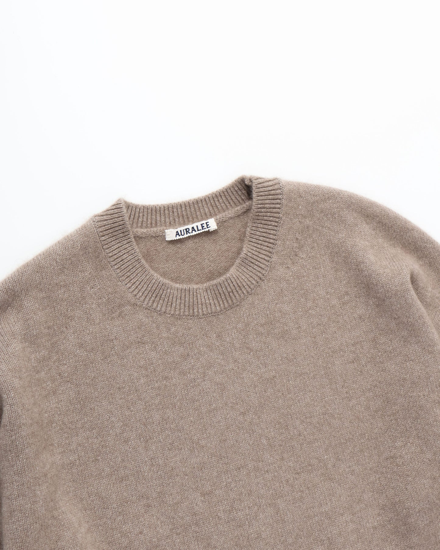 BABY CASHMERE KNIT P/O NATURAL BROWN