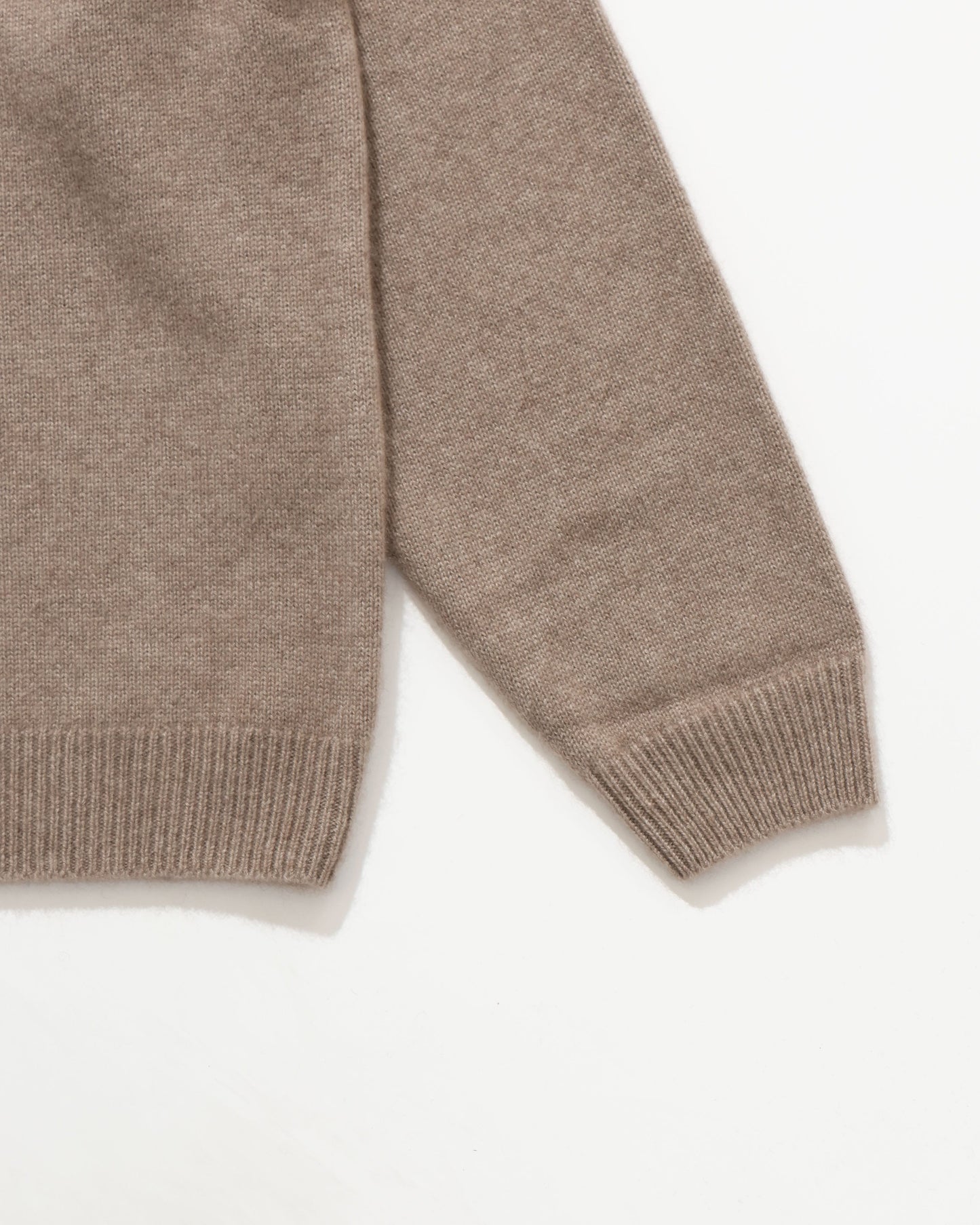 BABY CASHMERE KNIT P/O NATURAL BROWN