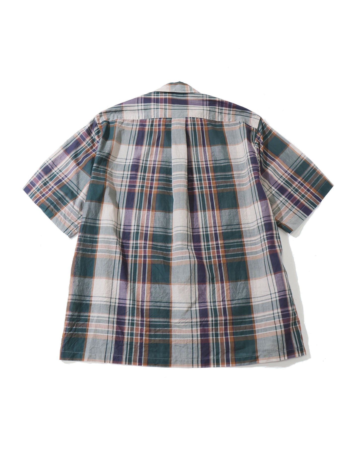 Gauze Plaid Plain SS Shirt FOREST PLAID