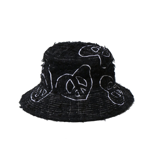 TWEED BUCKET HAT BLACK