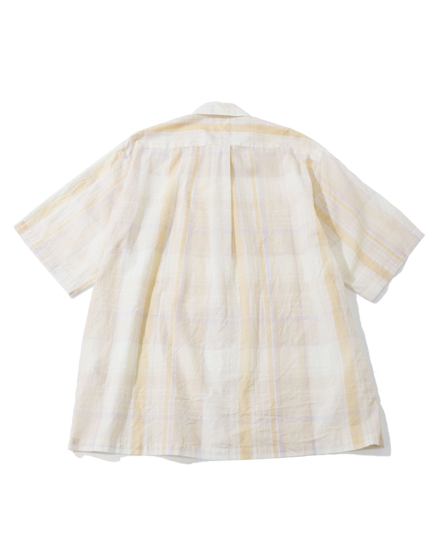 Gauze Plaid Plain SS Shirt PASTEL PLAID