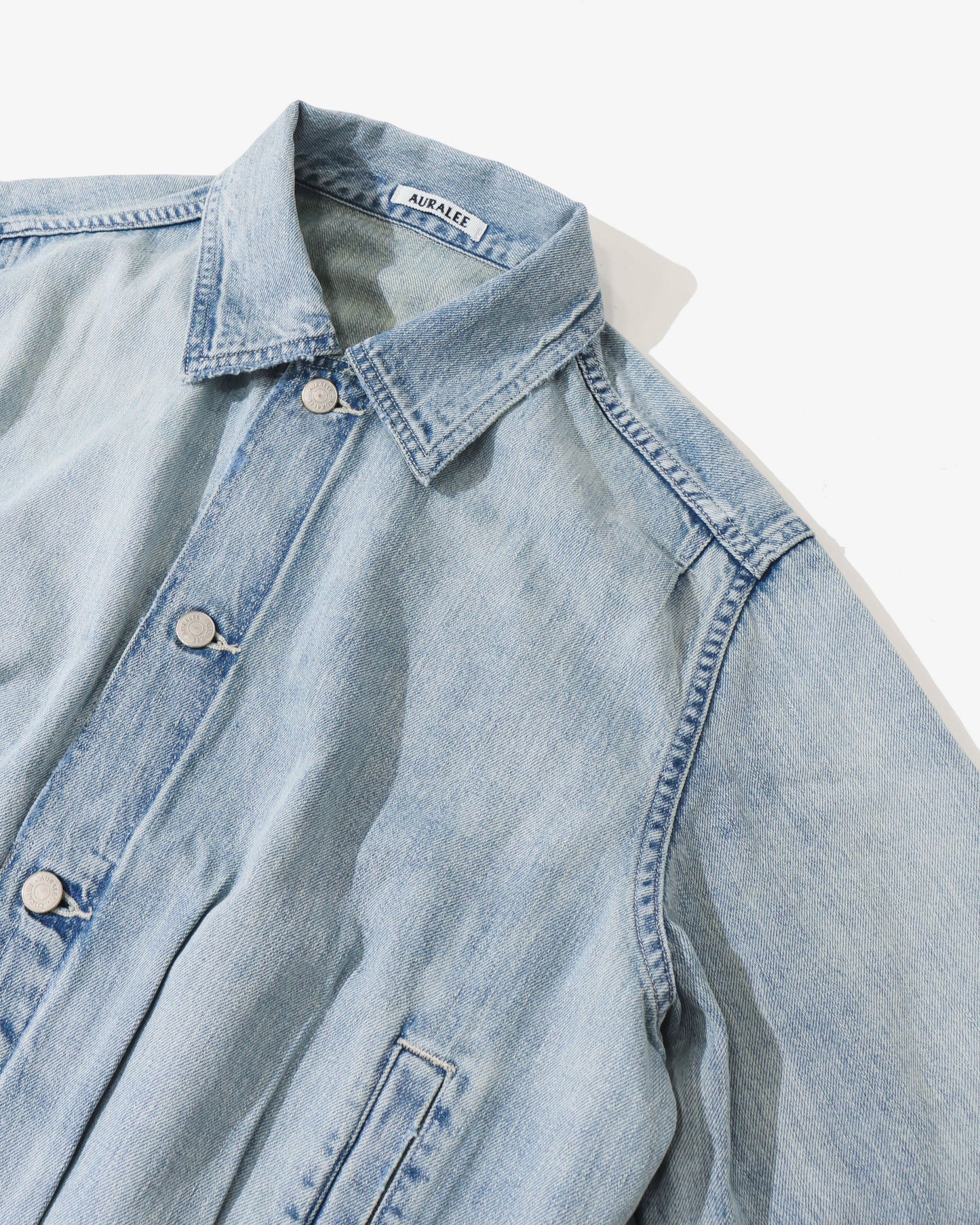 FADED SELVEDGE LIGHT DENIM BLOUSON LIGHT INDIGO (MENS)
