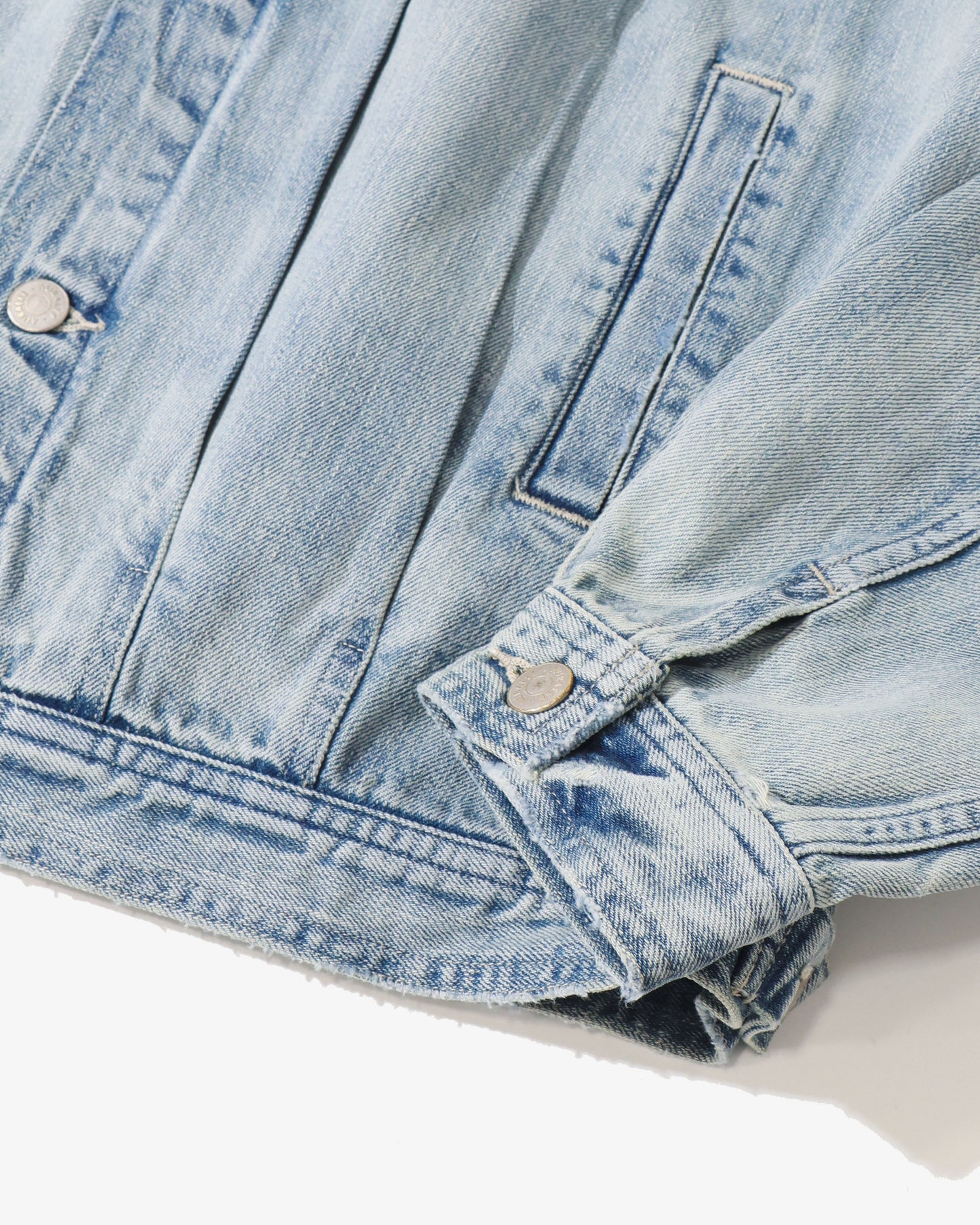 FADED SELVEDGE LIGHT DENIM BLOUSON LIGHT INDIGO (MENS)