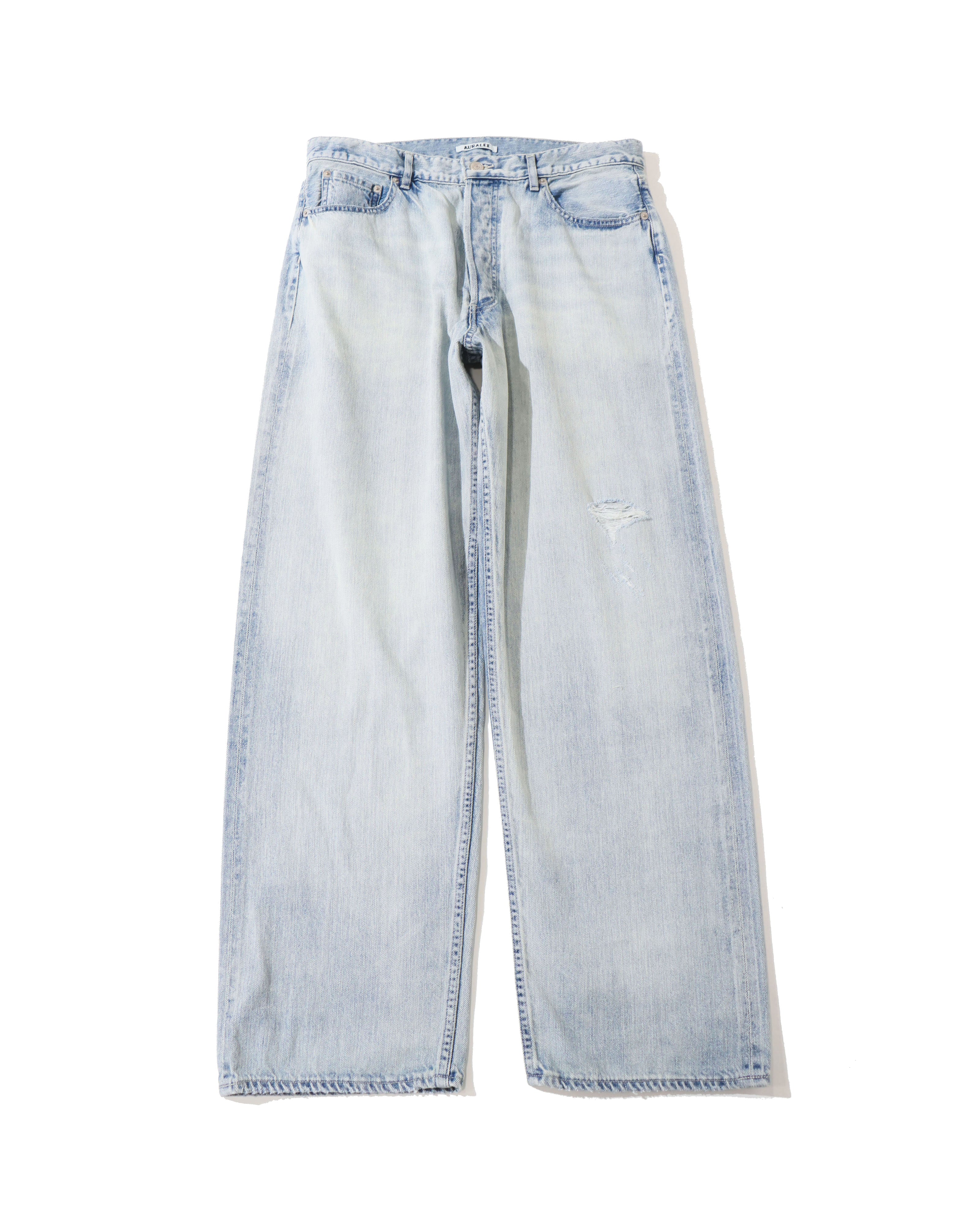 FADED SELVEDGE LIGHT DENIM WIDE PANTS LIGHT INDIGO (MENS) – TIME