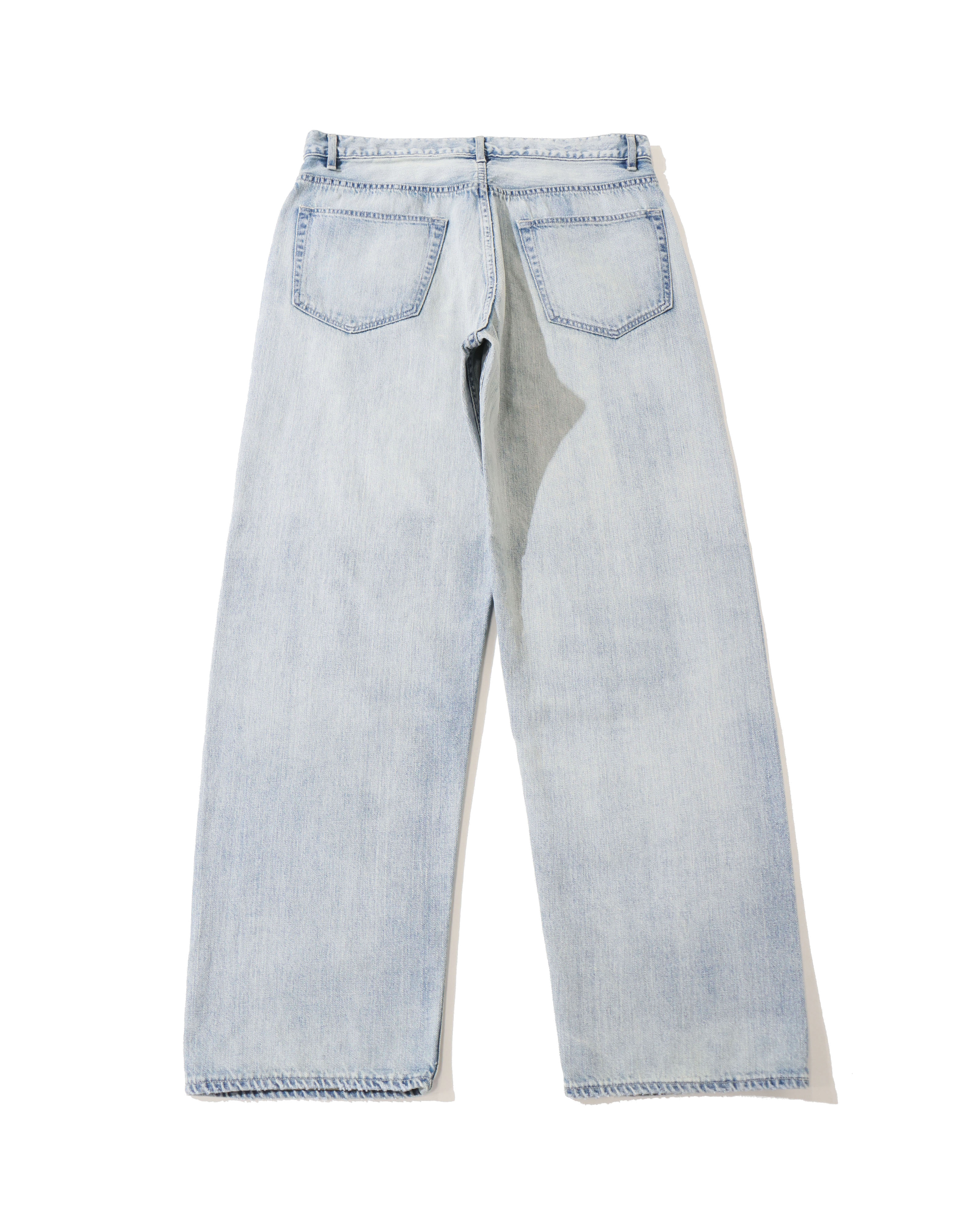 FADED SELVEDGE LIGHT DENIM WIDE PANTS LIGHT INDIGO (MENS) – TIME