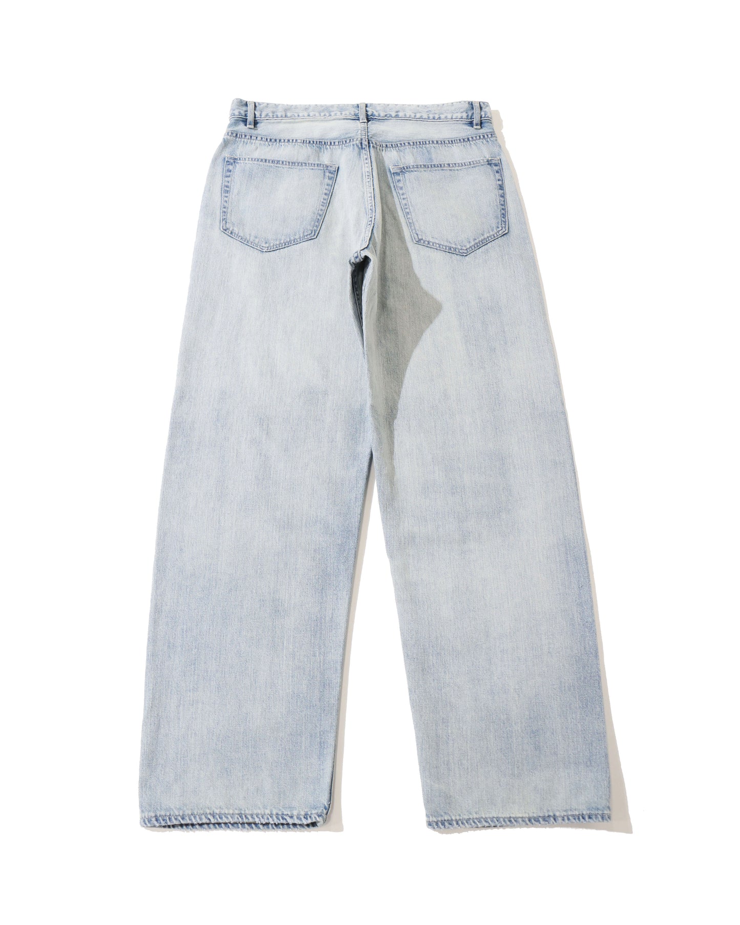 FADED SELVEDGE LIGHT DENIM WIDE PANTS LIGHT INDIGO (MENS)