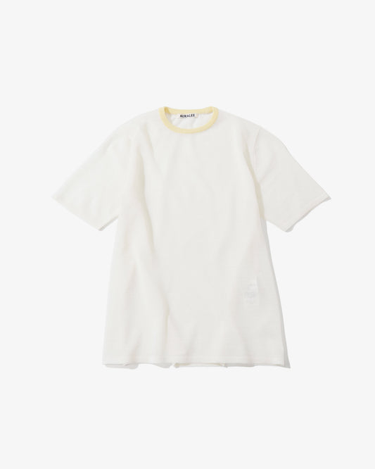 HARD TWIST HIGH GAUGE WOOL SILK KNIT TEE