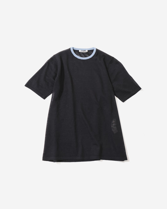 HARD TWIST HIGH GAUGE WOOL SILK KNIT TEE