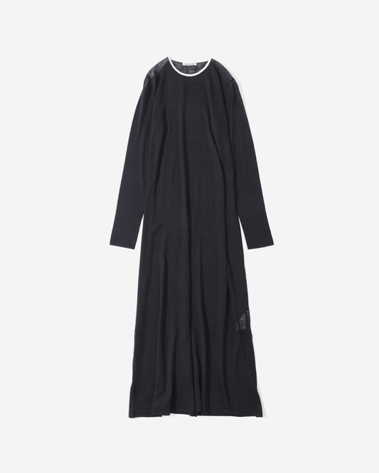 HARD TWIST HIGH GAUGE WOOL SILK KNIT DRESS