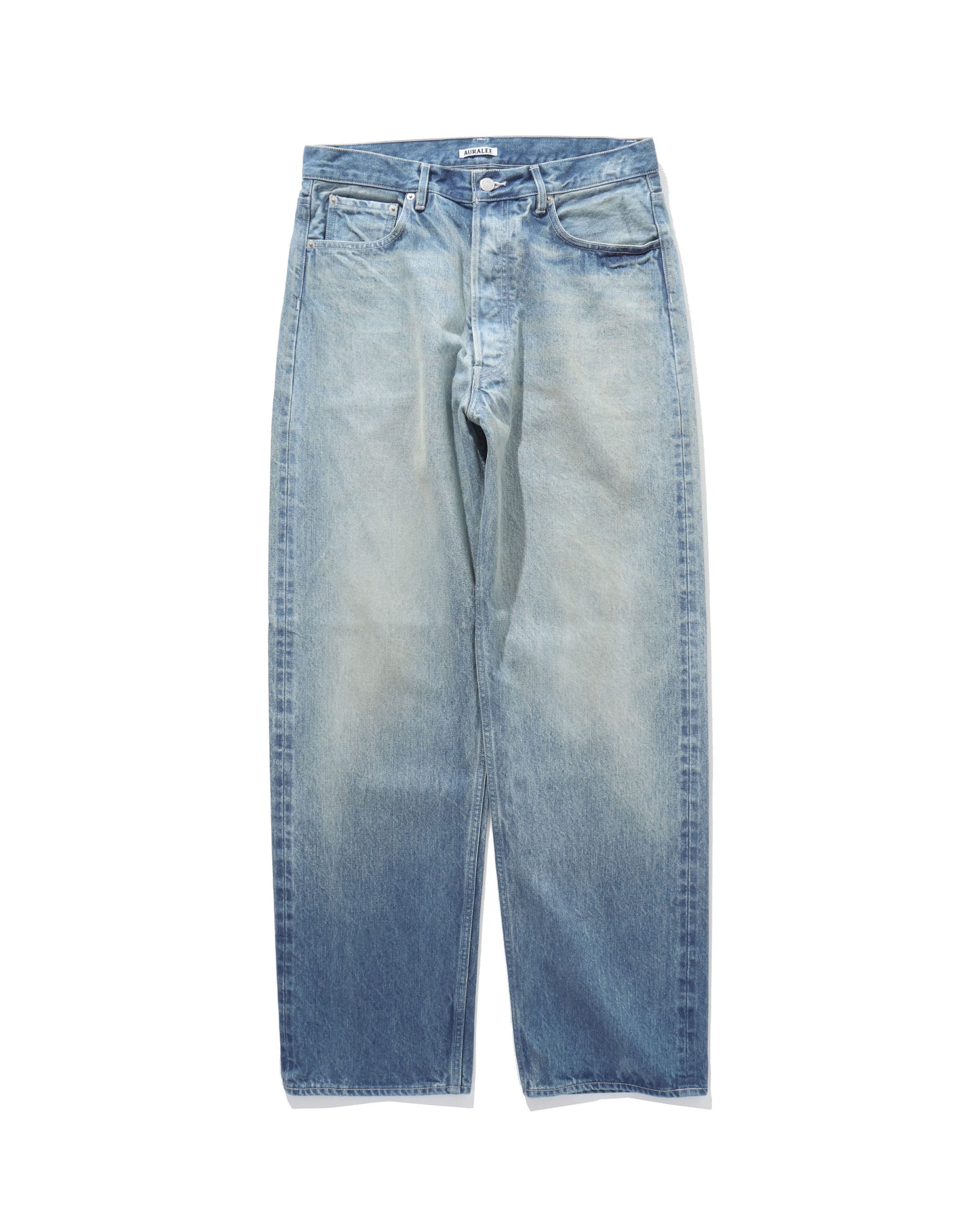 SELVEDGE FADED HEAVY DENIM WIDE PANTS FADED INDIGO