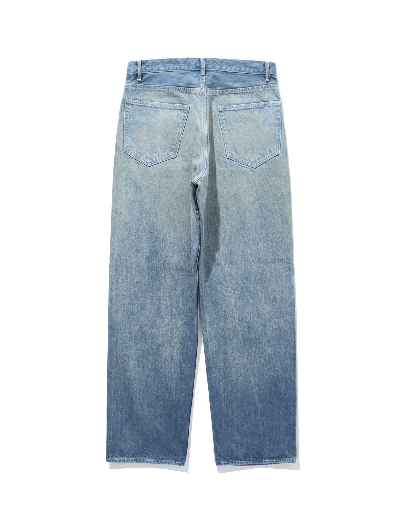 SELVEDGE FADED HEAVY DENIM WIDE PANTS FADED INDIGO