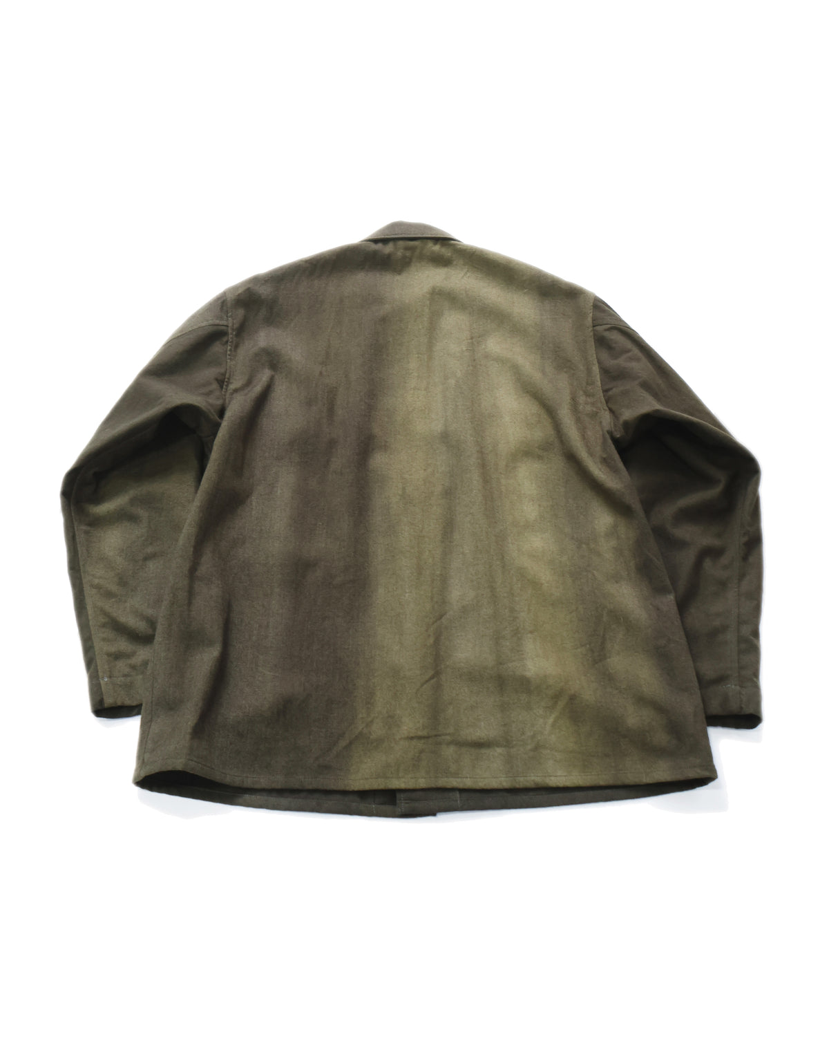 Uneven-dyed Gabardine Field Shirt Jacket OLIVE