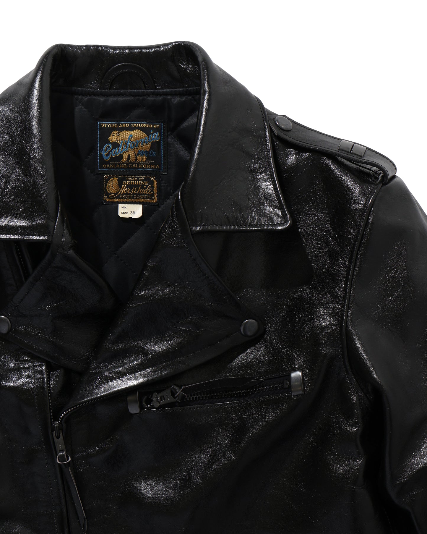 California Manufacturing Company Horsehide Double Riders Jacket"ALL STATE JET"