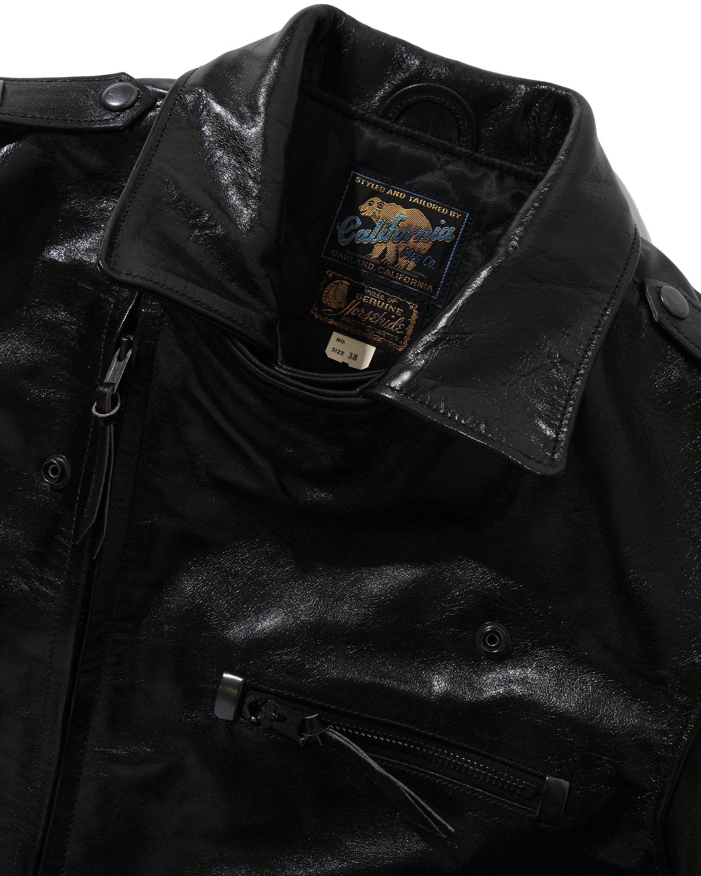 California Manufacturing Company Horsehide Double Riders Jacket"ALL STATE JET"