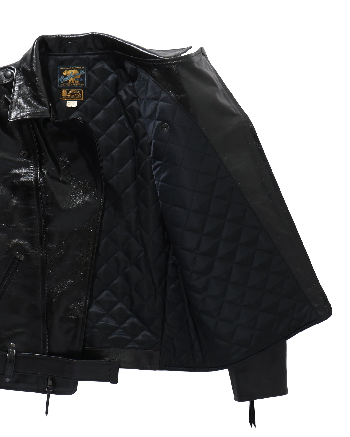 California Manufacturing Company Horsehide Double Riders Jacket"ALL STATE JET"