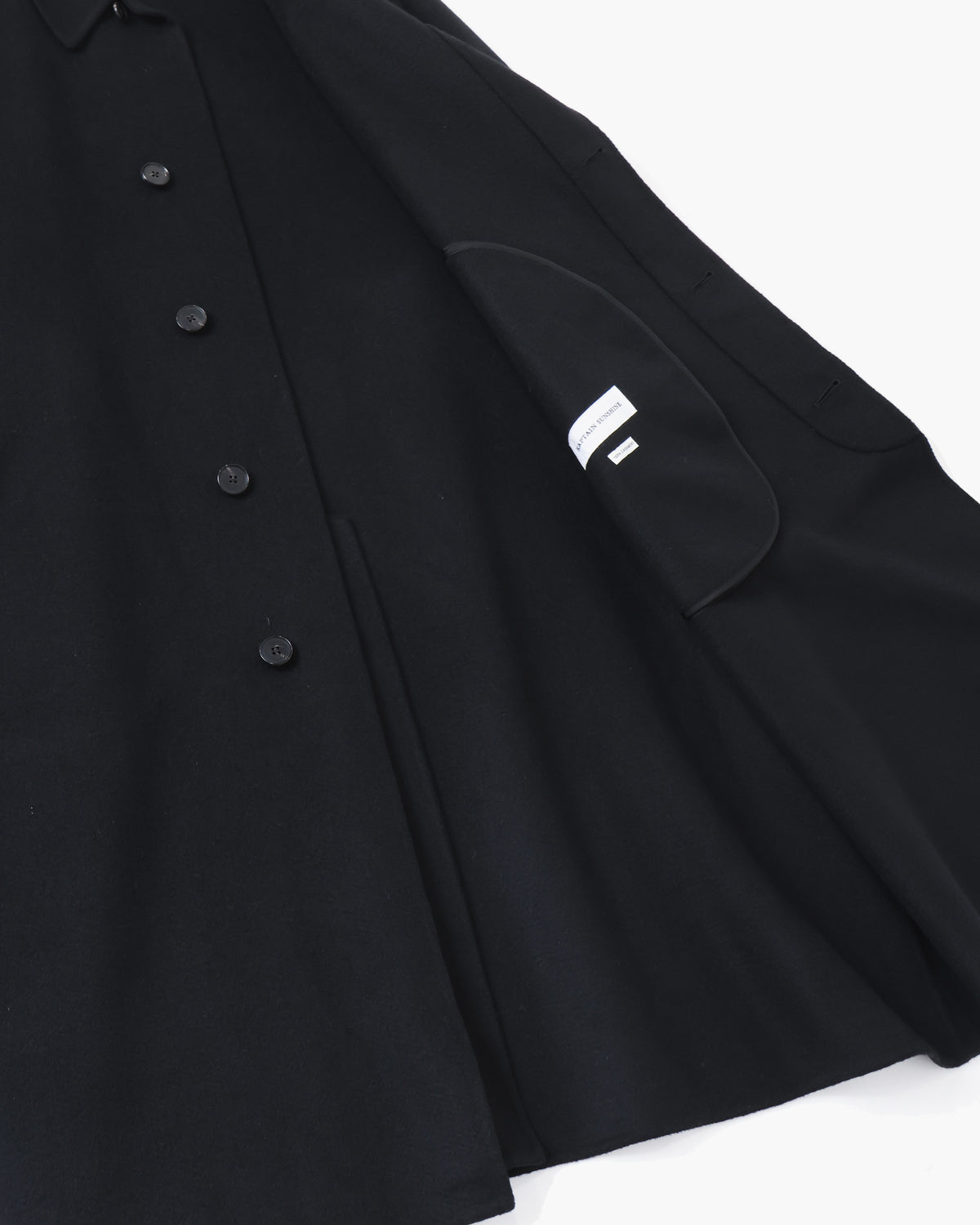 Cashmere Melton Walkar Coat BLACK