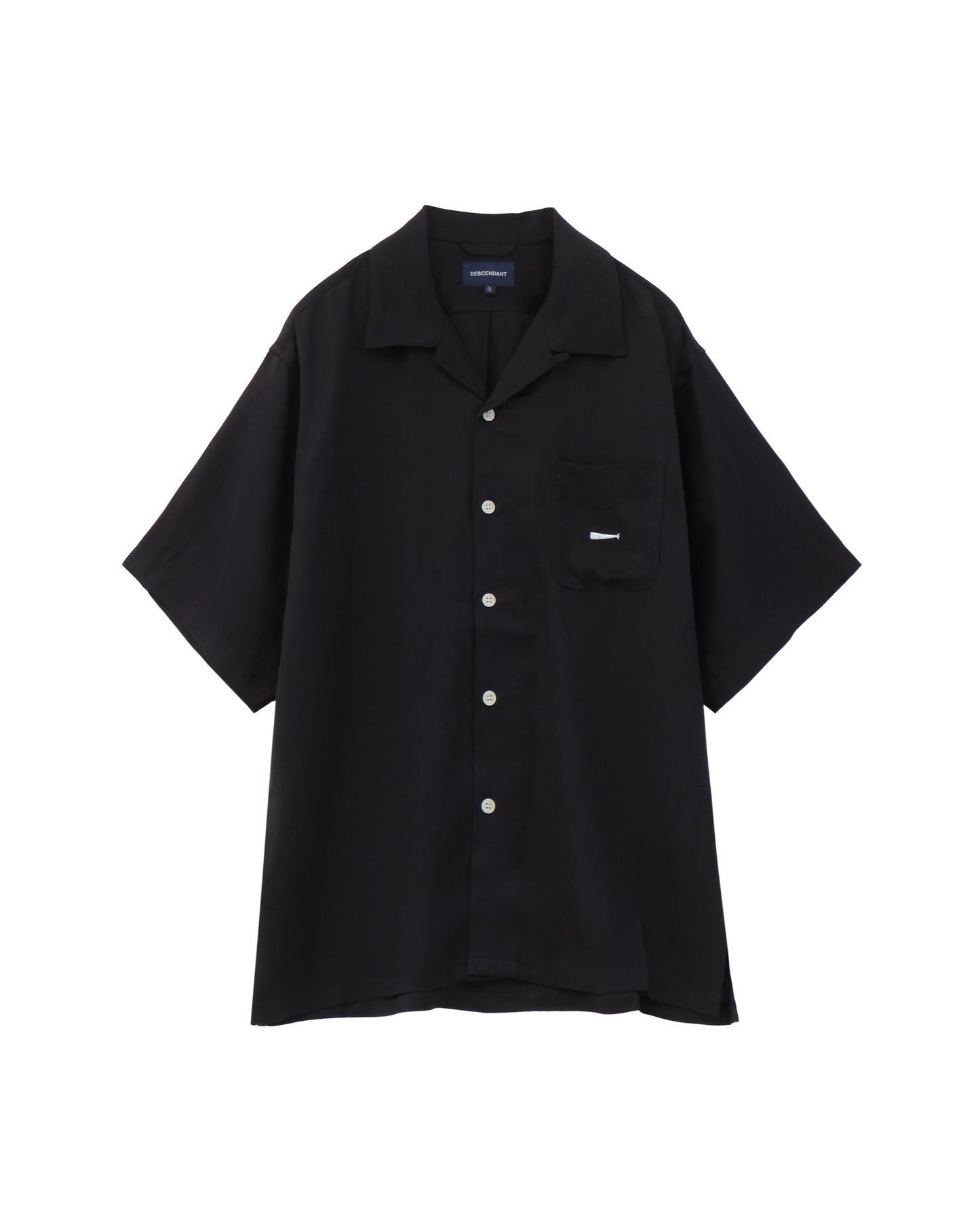 PIER OPEN COLLAR SS SHIRT  NAVY