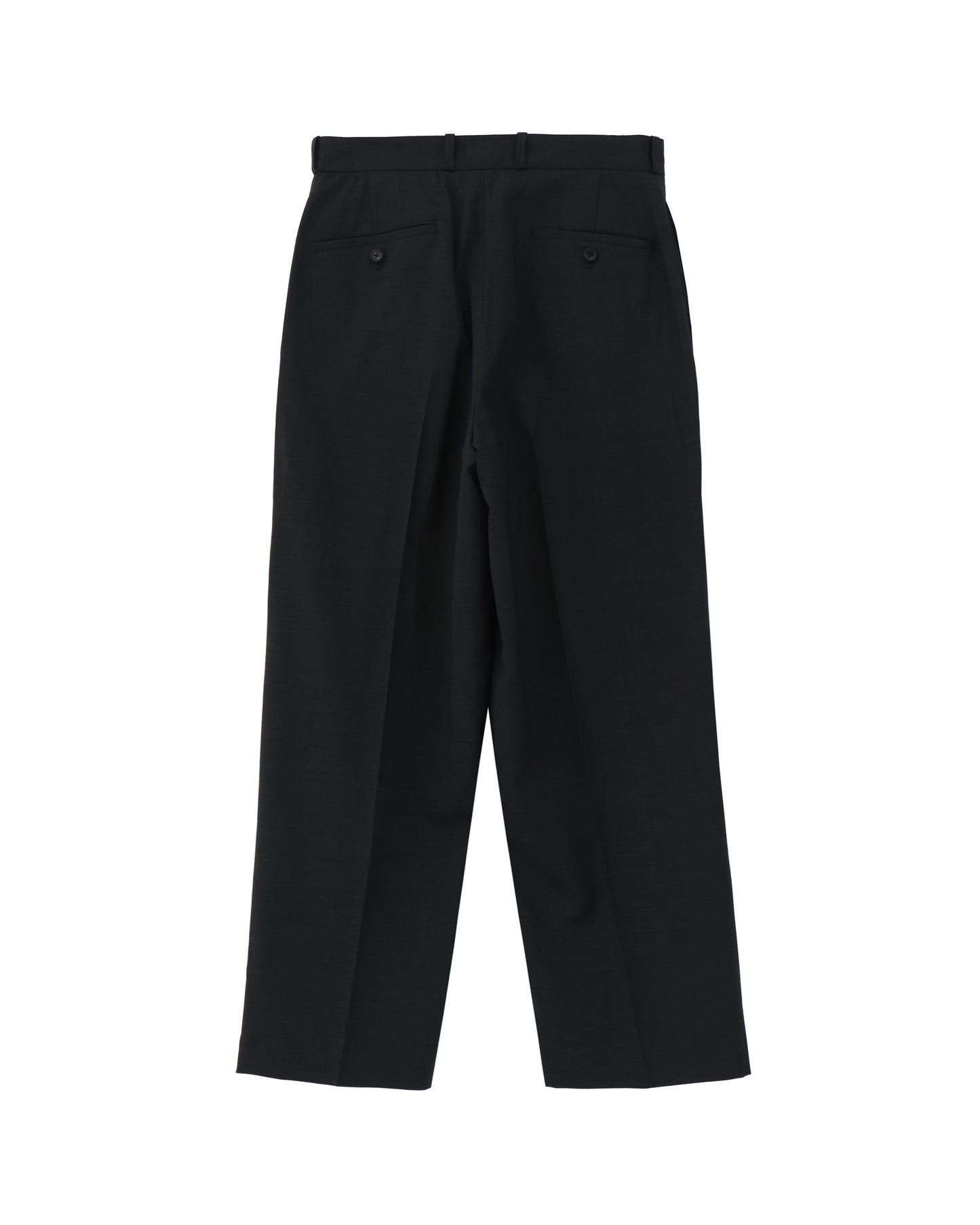 Washed Wool Voile Trousers HeatherBlack