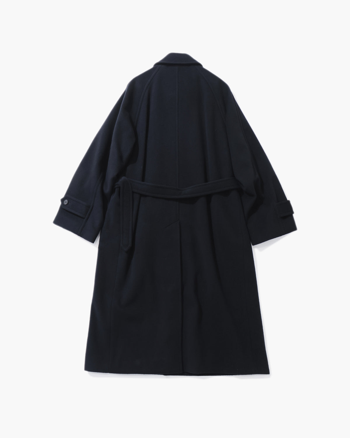 SUPER FINE WOOL MOSSER SOUTIEN COLLAR COAT BLACK