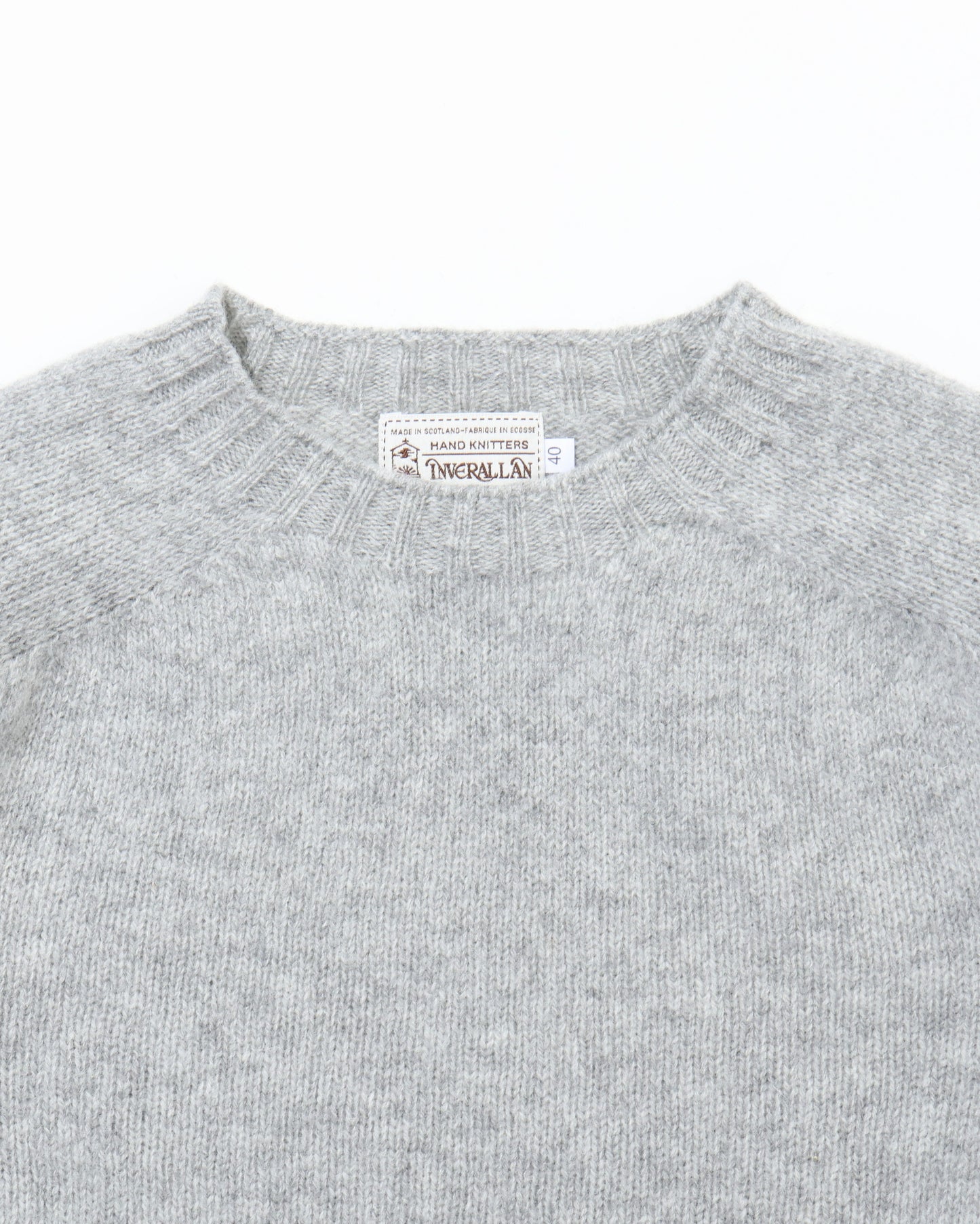 Shetland Crew Neck -SILVER-