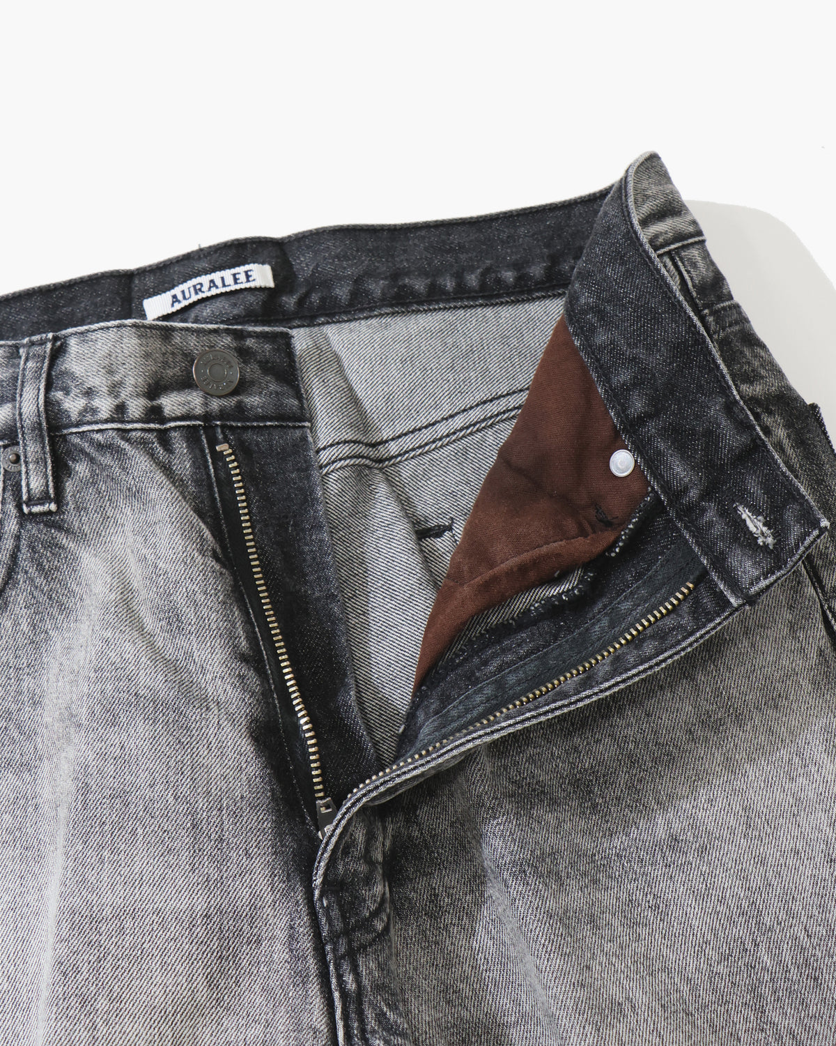 FADED HEAVY DENIM CENTRE-PLEATED PANTS FADED BLACK