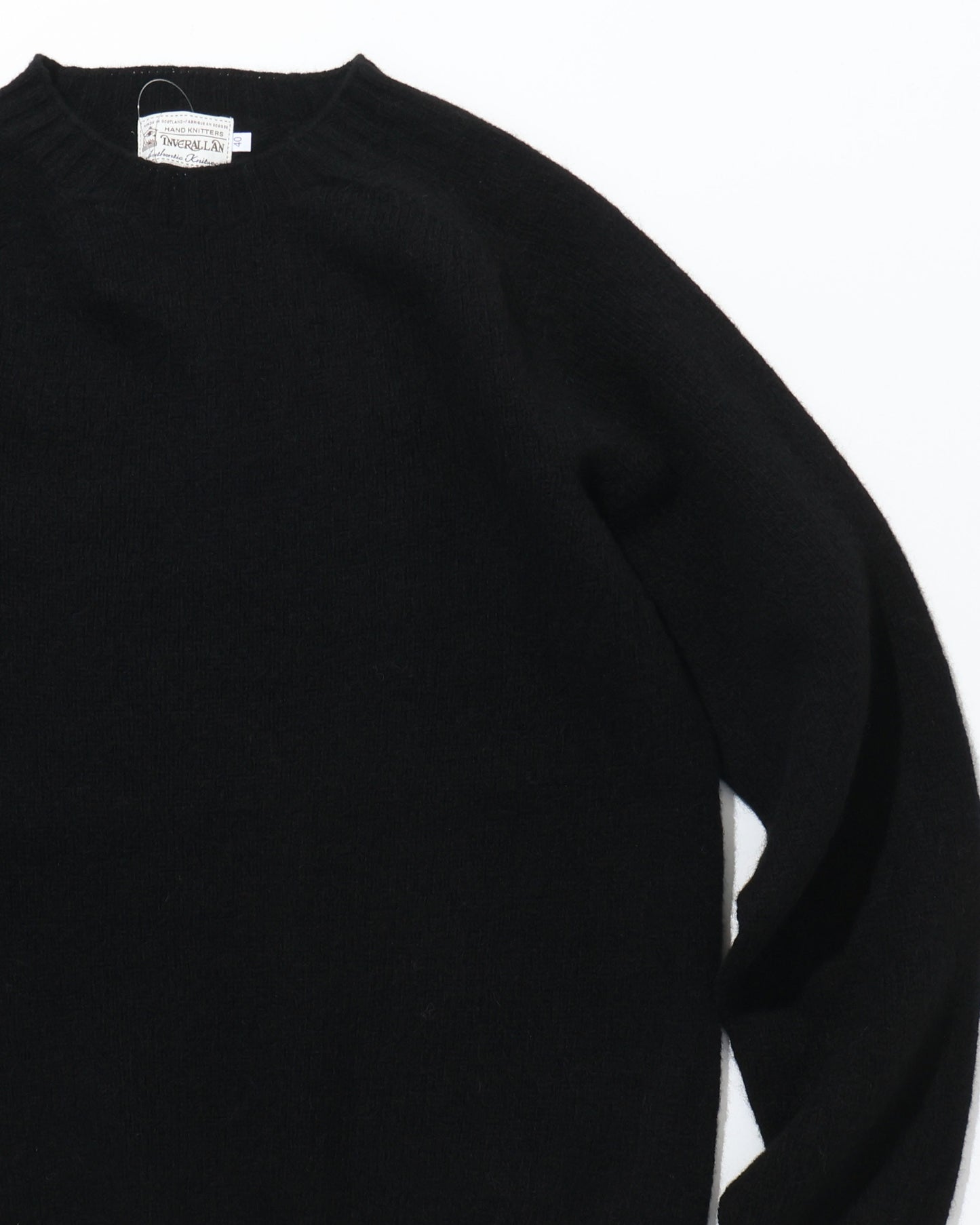 Shetland Crew Neck -BLACK-