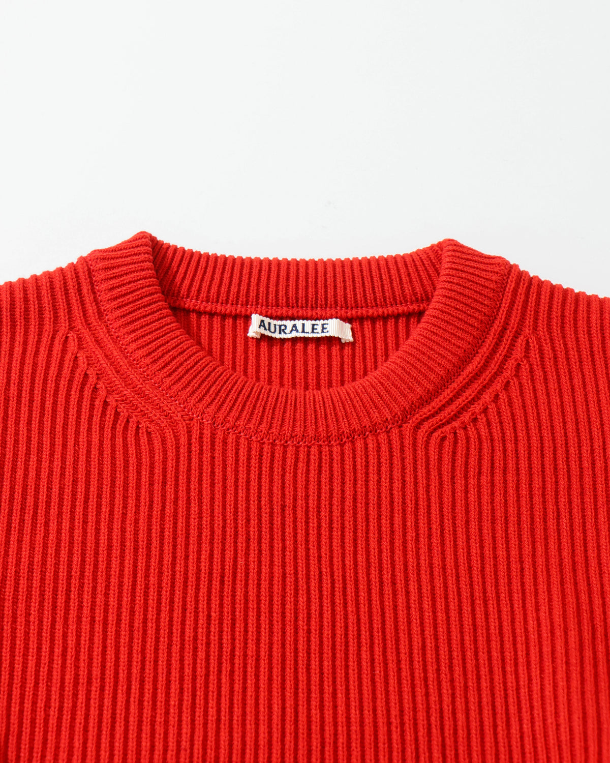 SUPER FINE WOOL RIB KNIT P/O RED