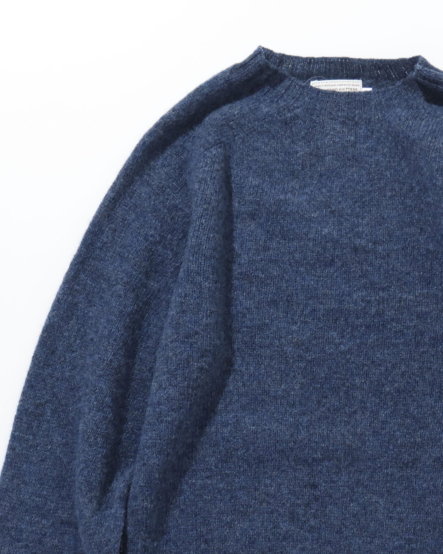 Shetland Crew Neck -DENIM-