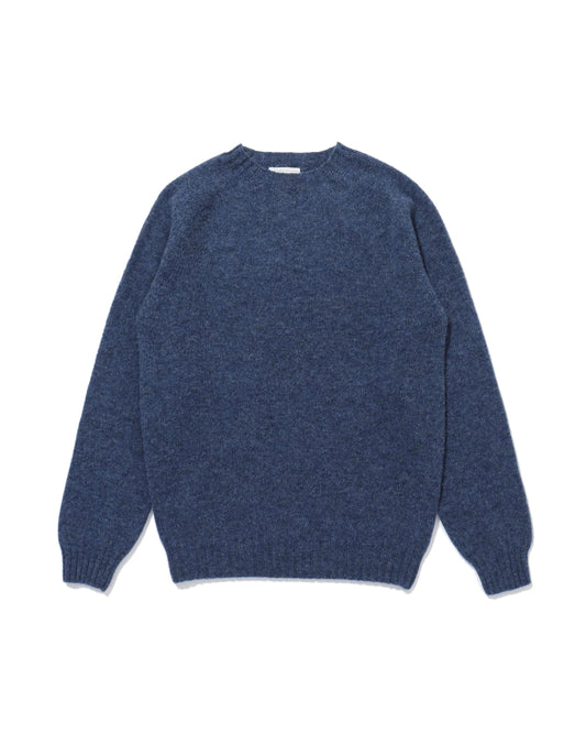 Shetland Crew Neck -DENIM-