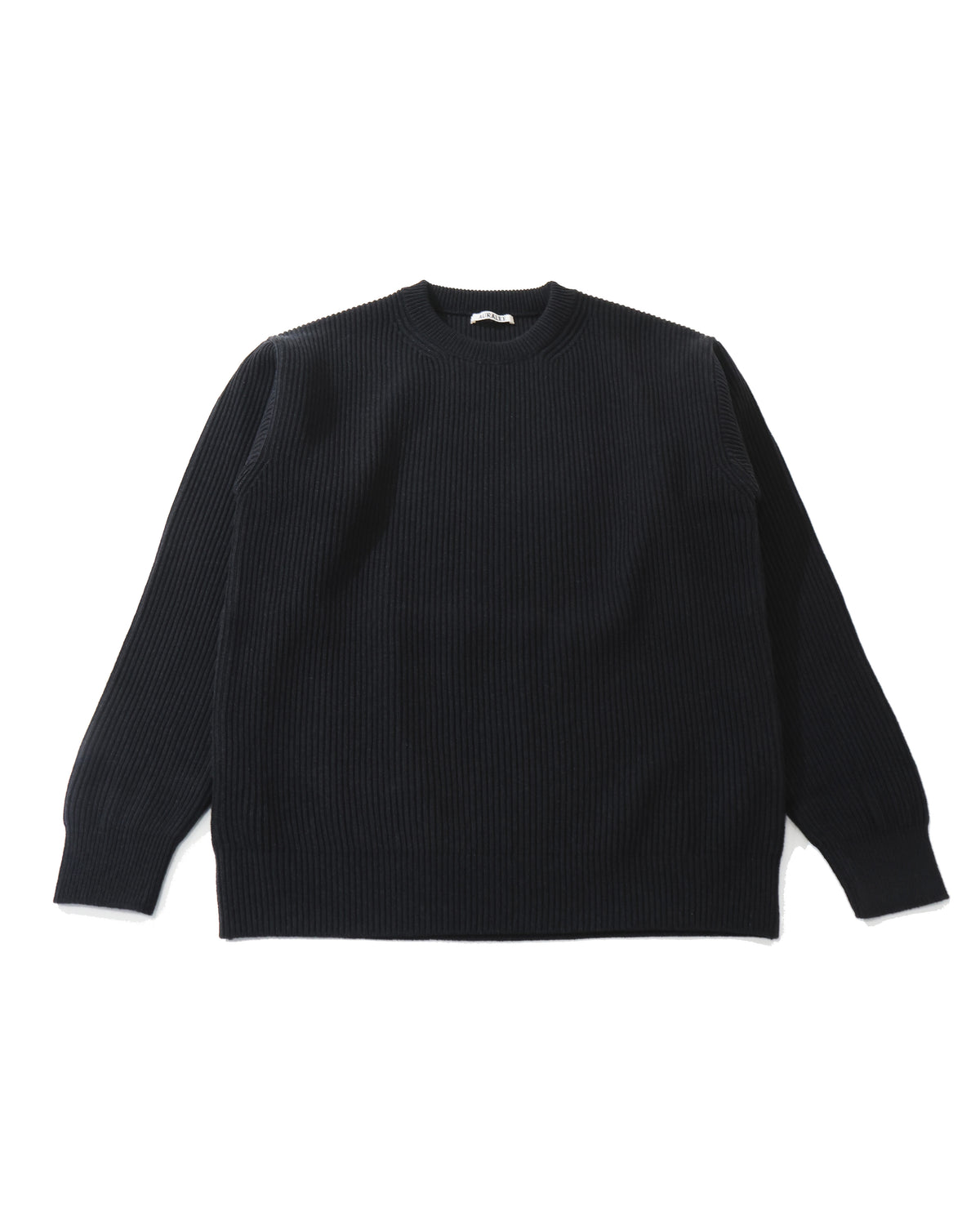 SUPER FINE WOOL RIB KNIT P/O TOP BLACK