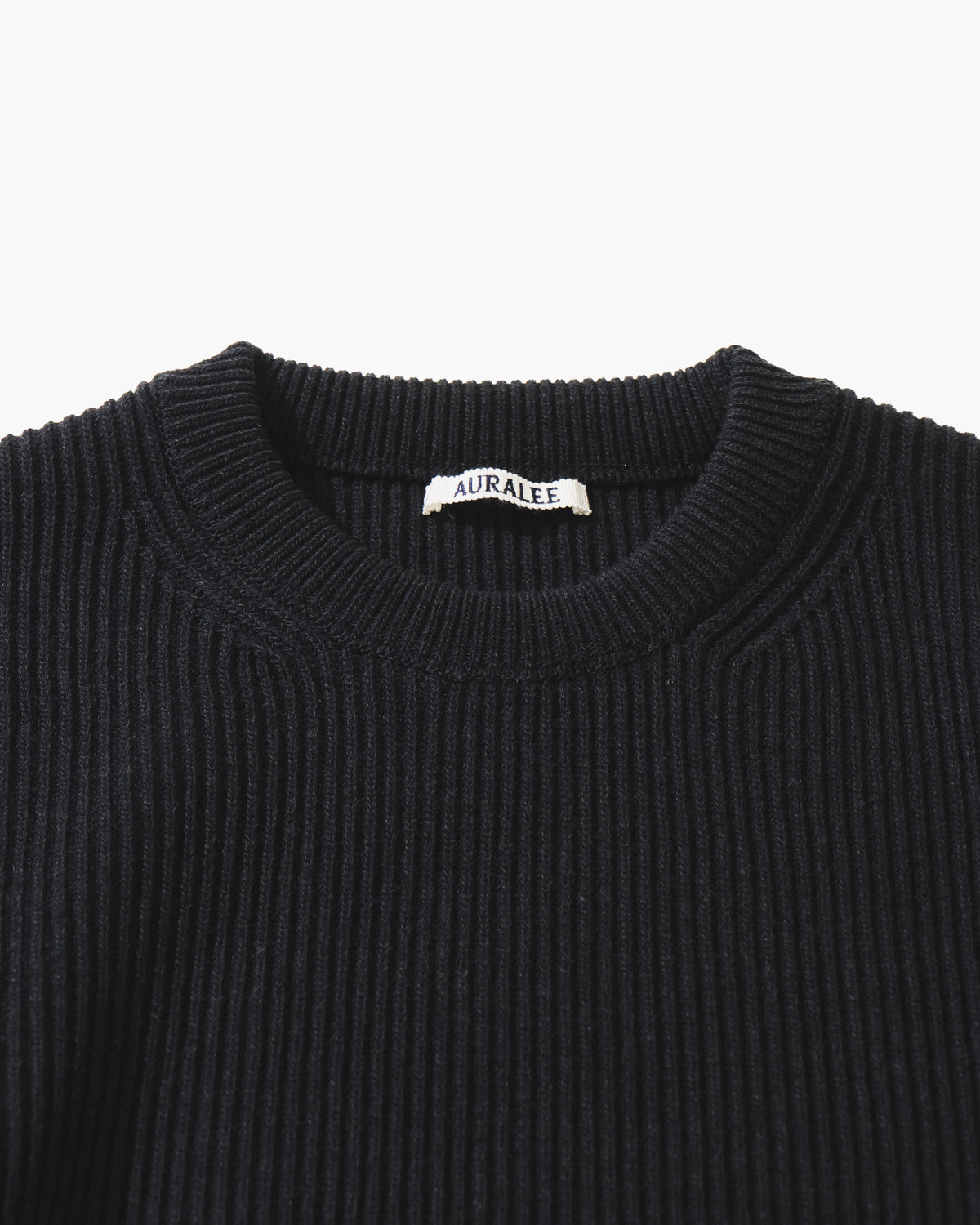 SUPER FINE WOOL RIB KNIT P/O TOP BLACK