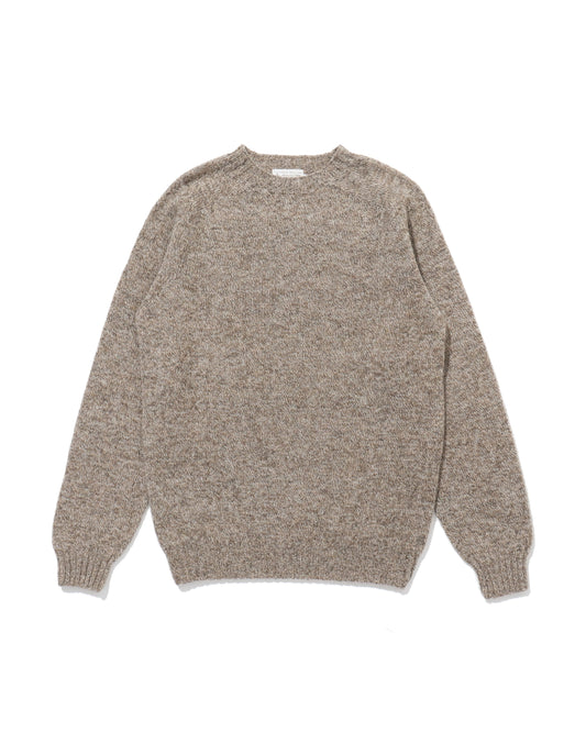 Shetland Crew Neck -MUSHROOM-