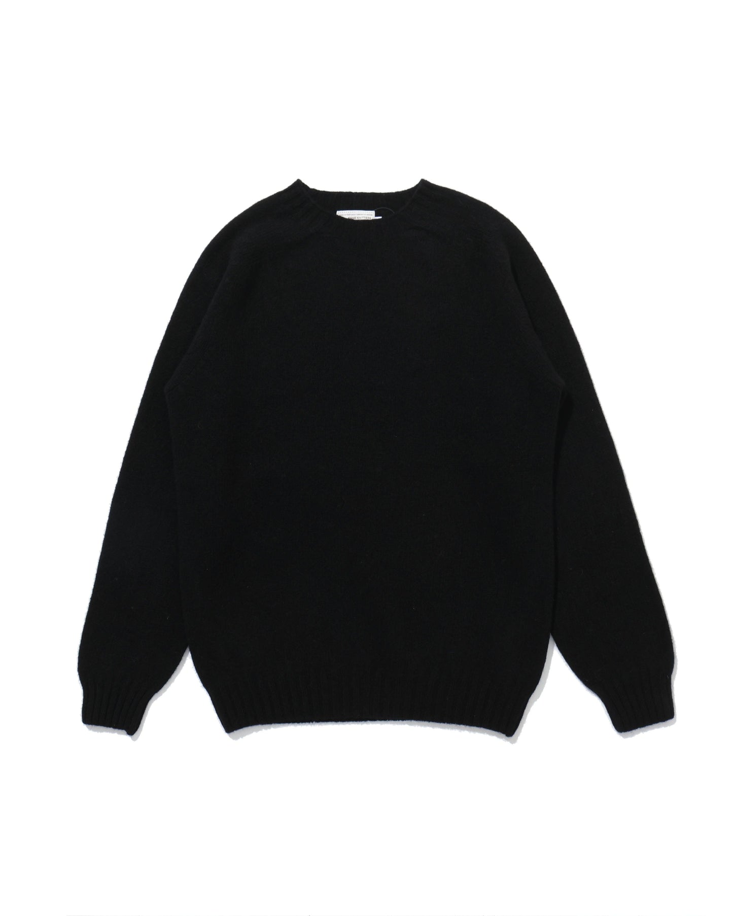 Shetland Crew Neck -BLACK-