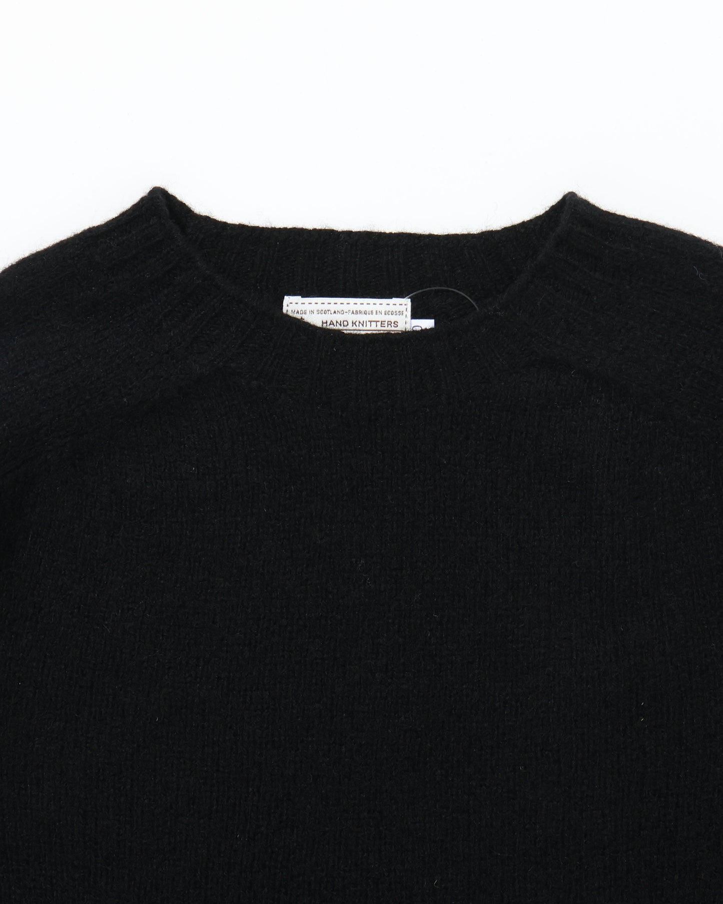 Shetland Crew Neck -BLACK-